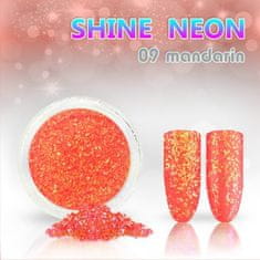 Allepaznokcie Neónový glitrový prášok 09 shine neon mandarin