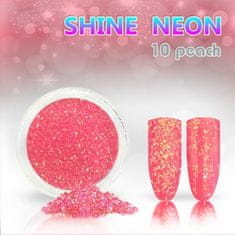 Allepaznokcie Neónový glitrový prášok 10 shine neon peach