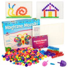 WOWO ALEXANDER Magic Mosaics - Kreatívna sada na zapínanie gombíkov, 600 ks, pre deti 5+ rokov