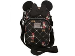 Disney Minnie Mouse Disney Čierna malá ramenná kabelka s mašľou 18x10x5cm 