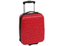 Disney Mickey a Minnie Disney Červený malý cestovný kufor, plastový kufor 37x30x17cm