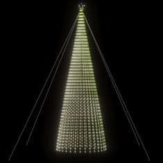 Vidaxl Vianočný stromček svetelný kužeľ 1544 LED studený biely 500 cm