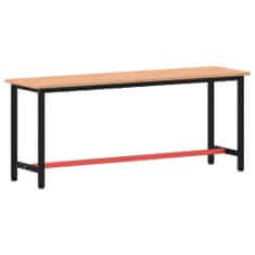 Vidaxl Pracovný stôl 200x55x81,5 cm masívny buk a kov