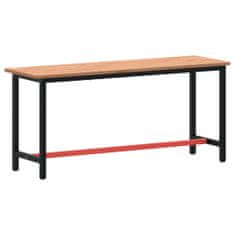 Vidaxl Pracovný stôl 180x55x81,5 cm masívny buk a kov