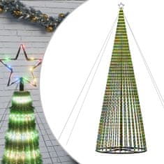 Vidaxl Vianočný stromček svetelný kužeľ 1544 LED farebný 500 cm