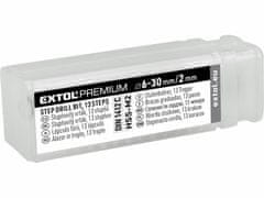 Extol Premium Vrták stupňovitý DIN 1412C, Ø6-30mm, stupňovanie 2mm, 13 otvorov, HSS, EXTOL PREMIUM