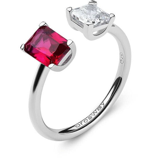 Brosway Elegantný otvorený prsteň Fancy Passion Ruby FPR10