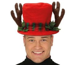 Guirca Vianočný klobúk červený sob