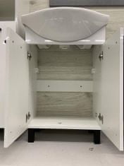 Deftrans Kúpeľňová skrinka so stojatým umývadlom biela 55 cm