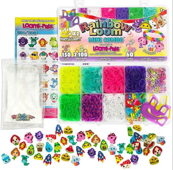 Rainbow Loom Loomi-Pals Mini Combo set - výrobky a náramky z gumičiek