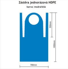 Max Jednorázová HDPE zástera 1207M - 100ks modrá