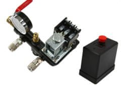MAR-POL Tlakový spínač pre kompresor s manometrom, vnútorný závit 1", 230/400V M8069863