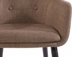 Danish Style Jedálenská stolička Bradford, textil, hnedá