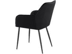 Danish Style Jedálenská stolička Elvira (SET 2 ks), zamat, čierna