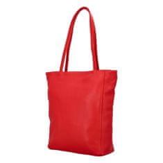 Delami Vera Pelle Luxusná dámska kožená kabelka Jane, červená