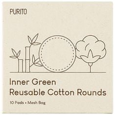 Bambusovo-bavlnené tampóny Inner Green (Reusable Cotton Rounds) 10 ks