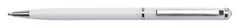 ART CRYSTELLA Guľôčkové pero "SWS SLIM", biela, biely kryštál SWAROVSKI, 13 cm, 1805XGS559