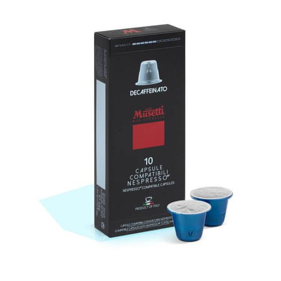 Caffé Musetti Nespresso kapsule Decaffeinato - Bezkofeínová káva 10ks