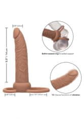 California Ex Novel CalExotics Rechargeable Dual Penetrator Brown skin tone / prídavný penis