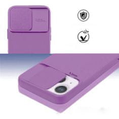 MG Privacy Lens silikónový kryt na iPhone 13 Pro Max, fialový