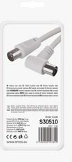 EMOS Anténní koaxiální kabel stíněný 5m – úhlová vidlice