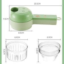 HOME & MARKER® Prenosný ručný elektrický multifunkčný krájač zeleniny 4 v 1 | ROTOCHOP