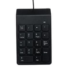 Gembird Numerická klávesnica KPD-U-03, USB, čierna