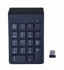 Gembird Numerická klávesnica KPD-W-02, USB, bezdrôtová, čierna