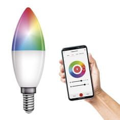 EMOS EMOS Chytrá LED žiarovka GoSmart sviečka / E14 / 4,8 W (40 W) / 470lm / RGB / stmievateľná / Wi-Fi ZQW322R
