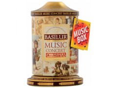 Basilur BASILUR Vianočný koncert hudby - Čierny lisovaný čaj z Cejlonu, plechovka s hudobnou skrinkou, vianočný čaj 100 g x1