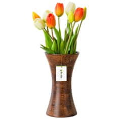 botle Keramická váza na kvety Hnedá matná V 22,3 cm D 6 cm Dekoratívna stolová váza Presýpacie hodiny Kvety Dekorácia Orchidea Moderný pôvab