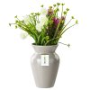 botle Keramická váza na kvety Sivá lesklá V 19,5 cm D 8 cm Dekoratívna stolová váza Malá váza Kvetinová dekorácia Orchidea Moderný pôvab