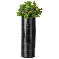 botle Keramická váza na kvety Čierna strieborná lesklá V 31,5 cm D 11,7 cm Dekoratívna stolová váza Trubicové kvety Dekorácia Orchidea Moderný pôvab