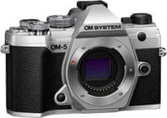 OM SYSTEM OM-5 (V210022SE000), strieborná + objektiv 12-45mm F4.0 PRO