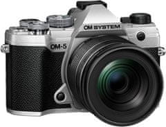 OM SYSTEM OM-5 (V210022SE000), strieborná + objektiv 12-45mm F4.0 PRO