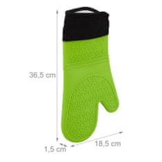 Relax Silikónové rukavice na pečenie RD27241, zelená