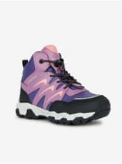 Geox Fialové dievčenské členkové outdoorové topánky Geox Magnetar 28