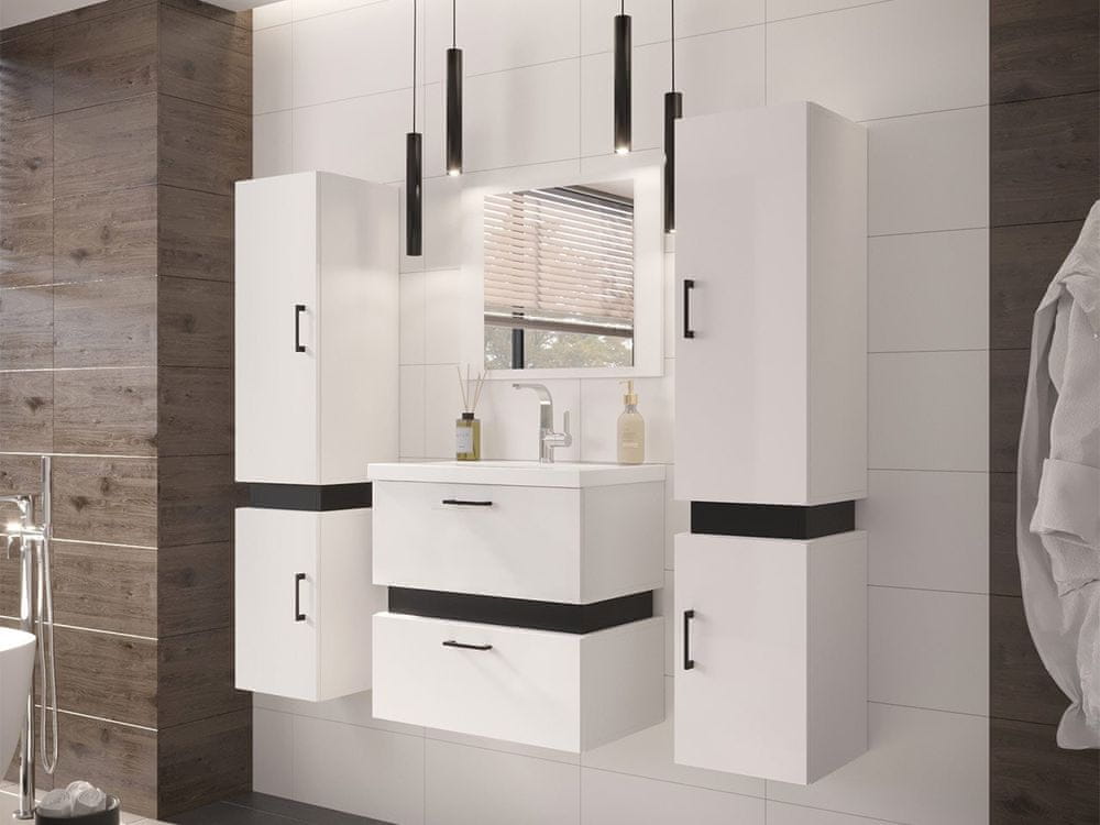 Veneti Kúpeľňový set LERA 2 - biely / čierny