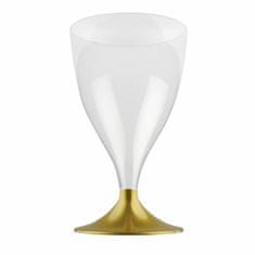 Santex Plastové poháre na víno zlaté 10ks 200ml