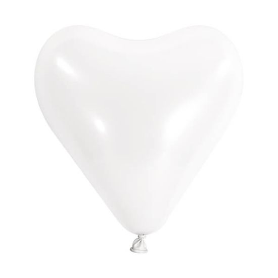Amscan Balóny srdcové biele 30cm 50ks