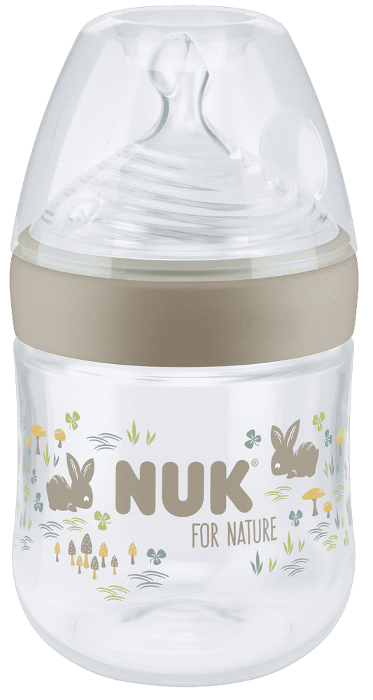 Nuk for Nature fľaša s kontrolou teploty 150 ml hnedá