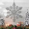 Vianočná ozdoba - strieborná vločka - 29x29x1 cm
