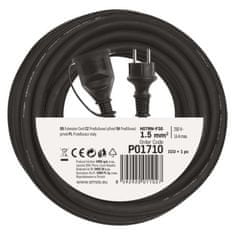 EMOS Vonkajší predlžovací kábel 10 m / 1 zásuvka / čierny / guma-neoprén / 230 V / 1,5 mm2