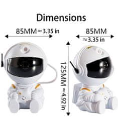 DREAMSKY Hviezdny projektor Astronaut s diaľkovým ovládaním Dreamsky G-09W, biely