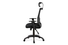 Autronic Kancelárska stolička Kancelářská židle, synchronní mech., černá MESH, plast. kříž (KA-A186 BK)