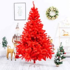 Timeless Tools Červený umelý vianočný stromček, 120 cm 230 vetiev