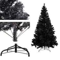 Timeless Tools Čierny umelý vianočný stromček, 210 cm 1000 vetiev