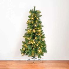 Timeless Tools Umelý vianočný polovičný stromček, 80 LED- ov, 120 cm 140 vetiev