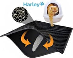 HARLEY® Dvojvrstvová vodeodolná protišmyková podložka pred mačaciu toaletu (40cm x 50cm, čierna) | CATMAT