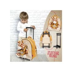 Perletti BE MY FRIEND, Detský plyšový batoh na kolieskach s odnímateľnou hračkou ŽIRAFA, 13073